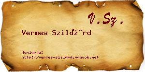 Vermes Szilárd névjegykártya