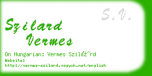 szilard vermes business card